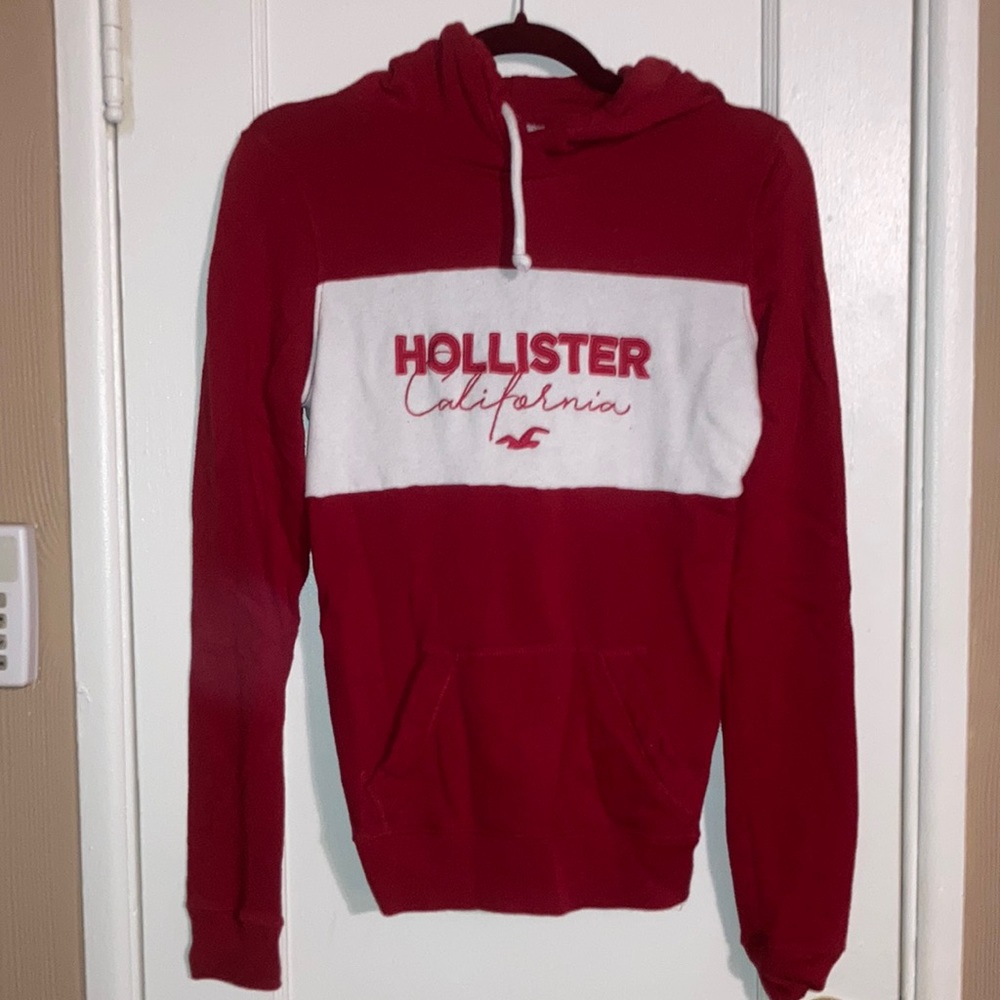 Hollister red sweatshirt